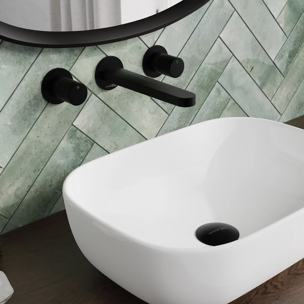 Смеситель для раковины WasserKraft Fulda 5245 черный Soft-touch