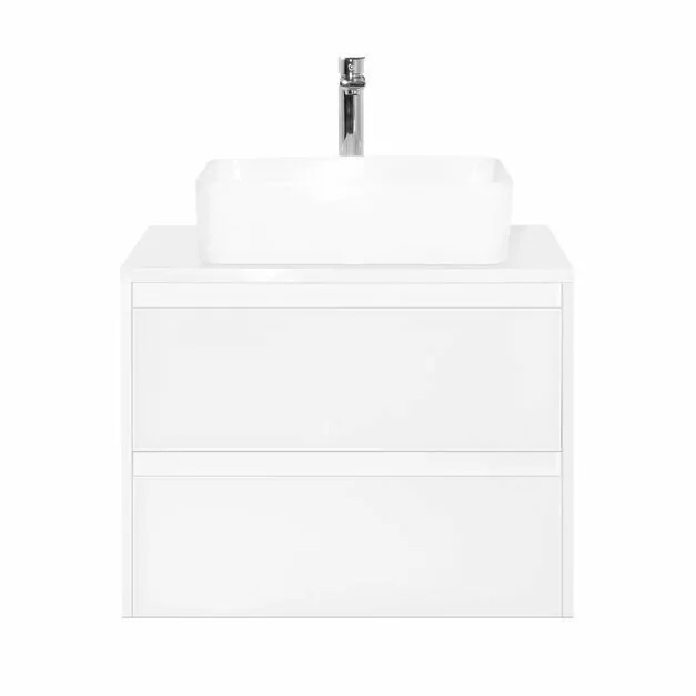 Тумба подвесная Style Line Монако 70 Plus со столешницей, осина бел/бел лакобель