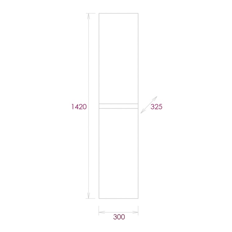 Пенал Onika Эвада 30 подвесной, белый, универсальный
