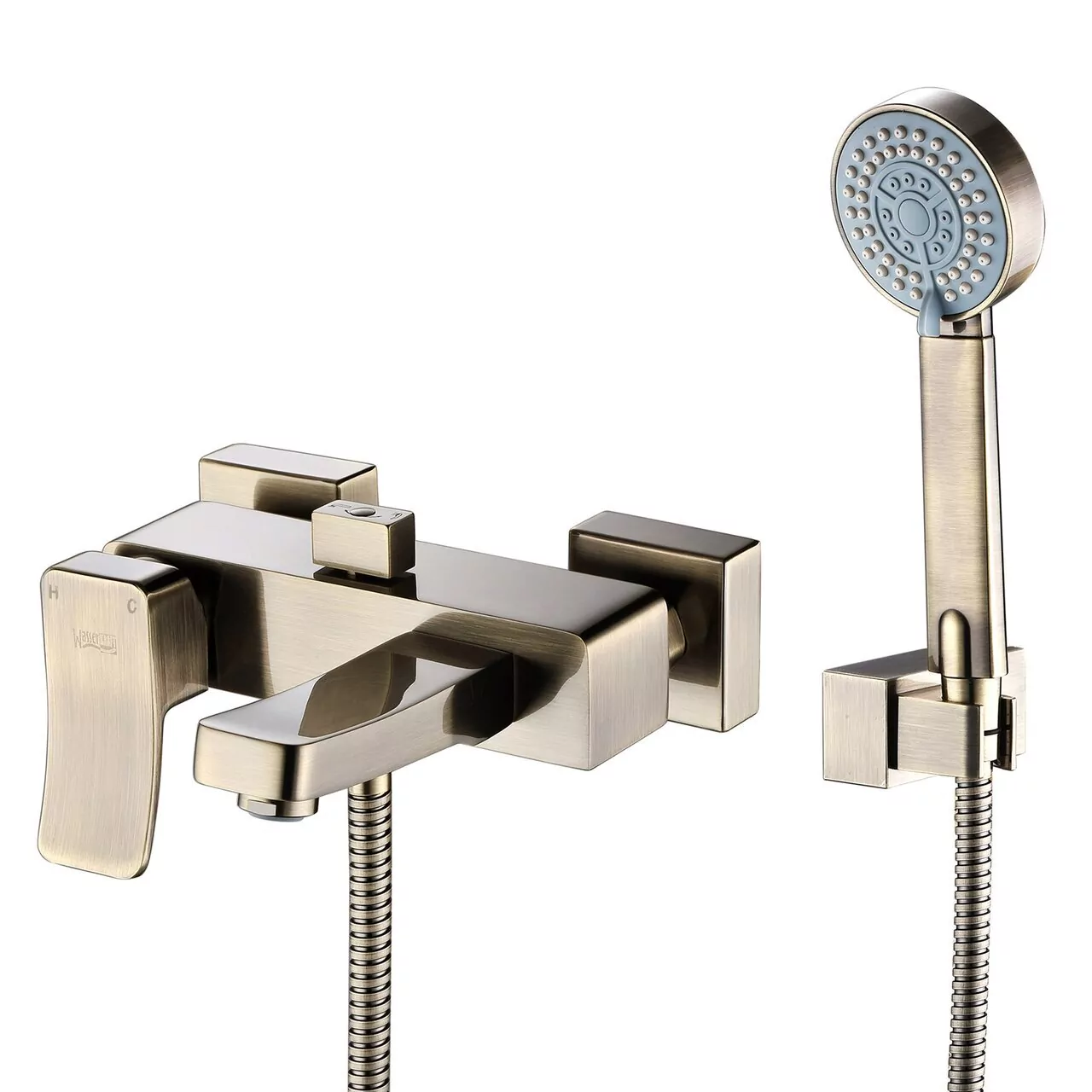 Смеситель для ванны WasserKraft Exter 1601 светлая бронза