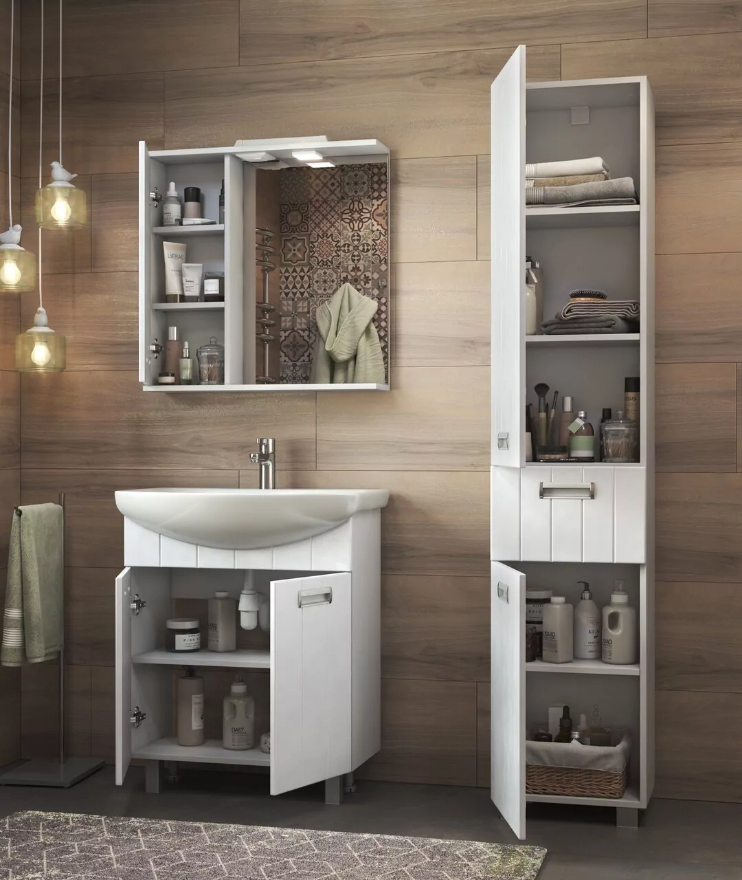 Зеркало-шкаф Vigo Diana 60 L свет, белый