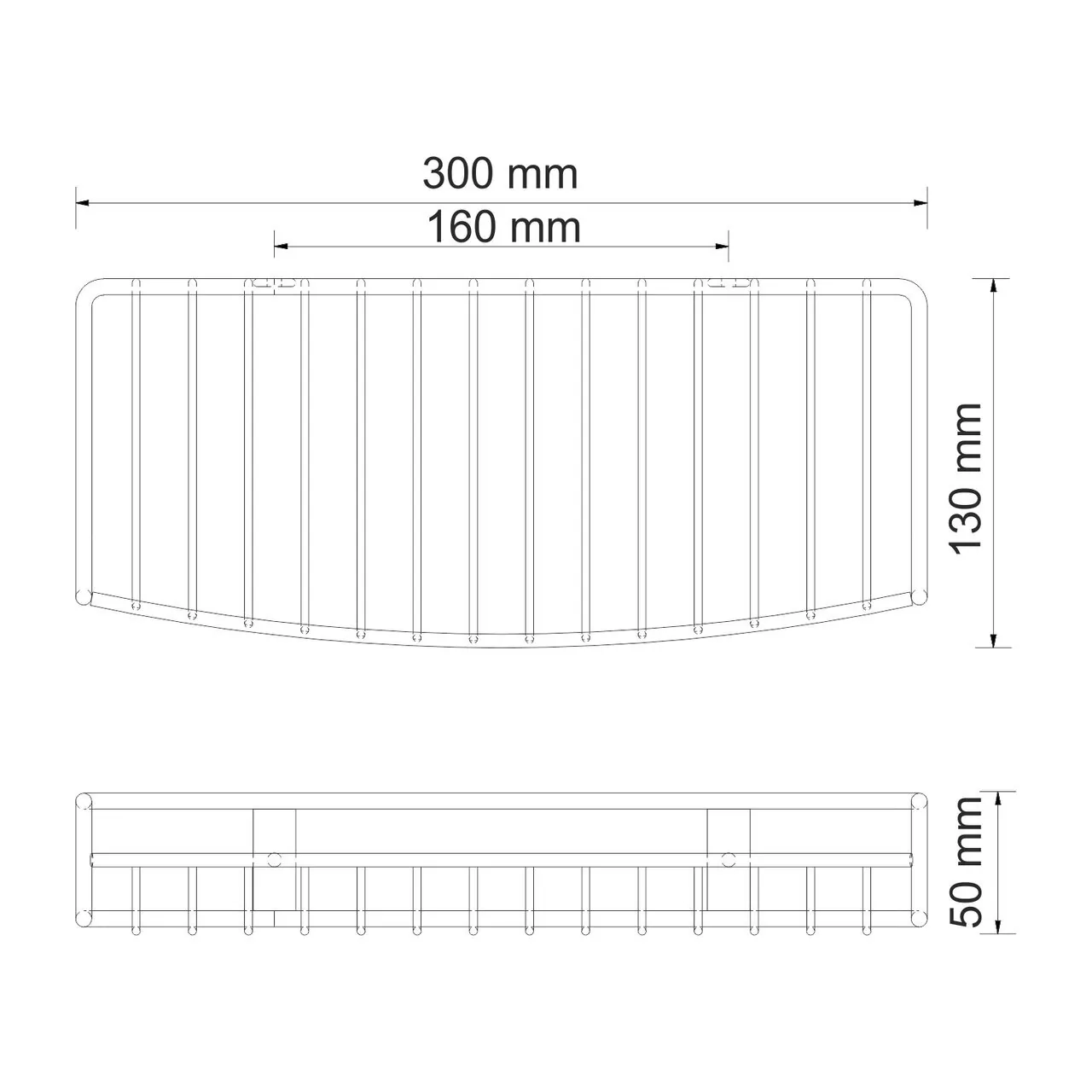 Полка WasserKraft K-1811 темная бронза
