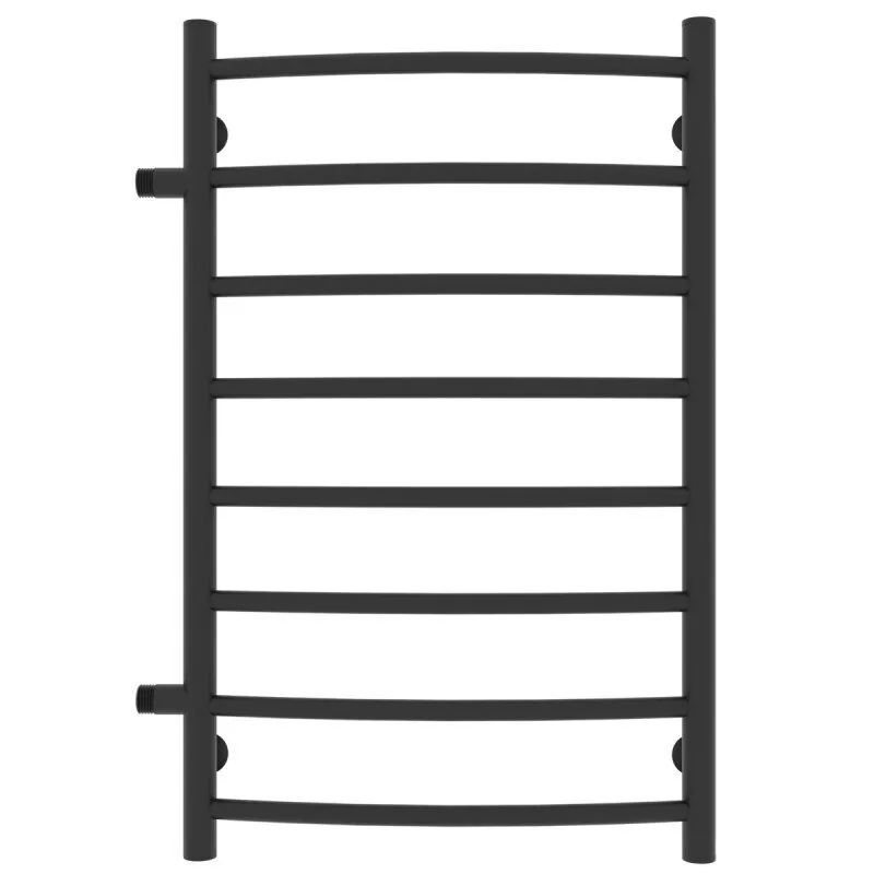 Полотенцесушитель водяной Laris Классик П8 500х800 МЦ 500-1 боковой, черный матовый