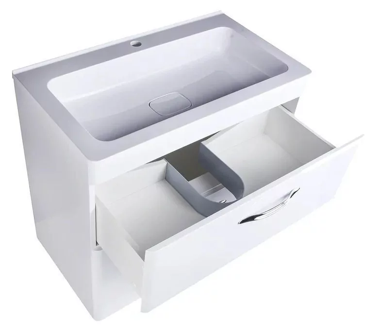 Тумба напольная Style Line Каре 80 Люкс Plus с раковиной Каре Люкс 80, белая