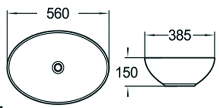 Раковина SantiLine SL-1077 накладная, белая