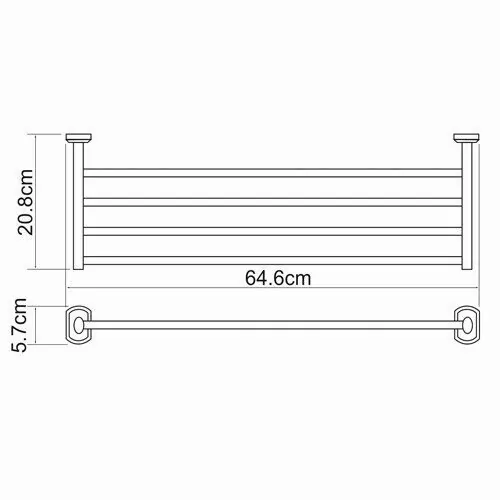 Полка для полотенец WasserKraft Oder K-3011 хром