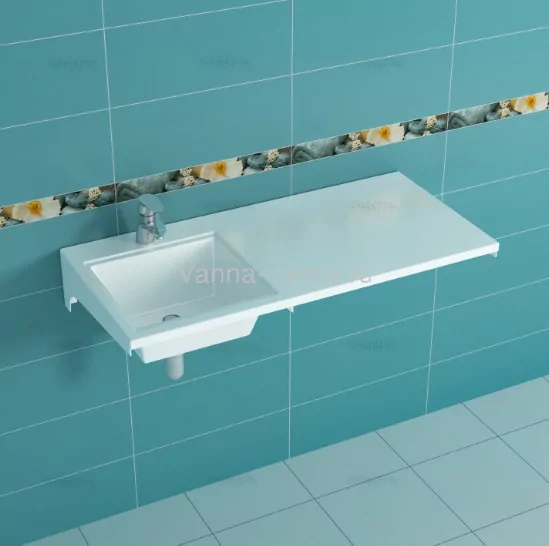 Раковина Санта Лидер 1000х482 L белая