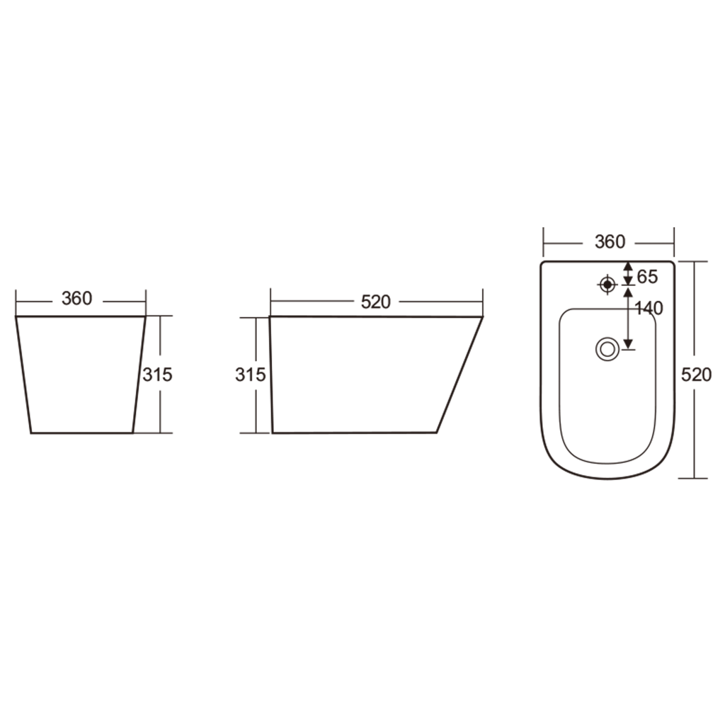 Биде Iberica Blanca Burgos Bide IB.BRA.B12 подвесное, белый