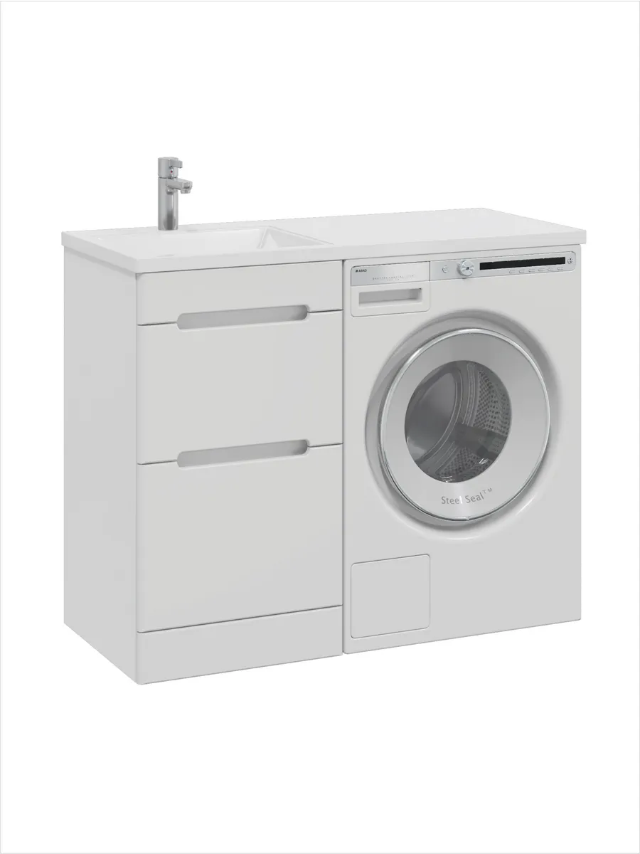 Тумба напольная SanStar Толедо 60 с раковиной Даллас 120 левый белая