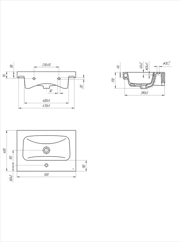Тумба напольная SanStar Diva 50 с раковиной Moduo 50 белый, Дуб вотан