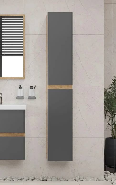 Пенал подвесной SanStar Graffa Дуб вотан, графит софт