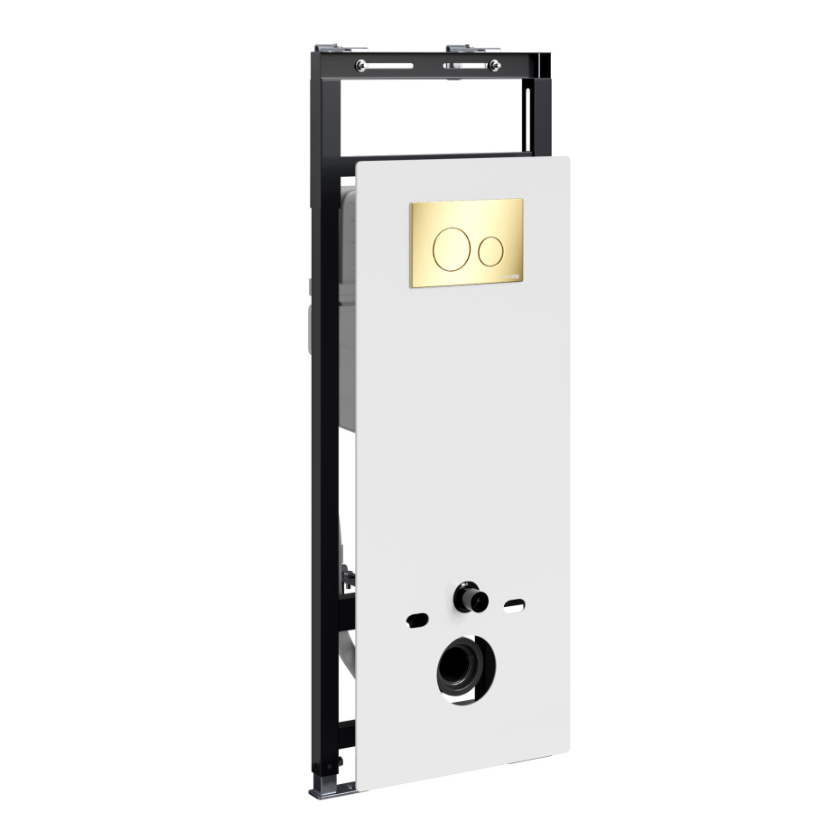 Инсталляция WasserKraft Salm 27TLT.010.ME.WH.PG02 для подвесного унитаза, с кнопкой