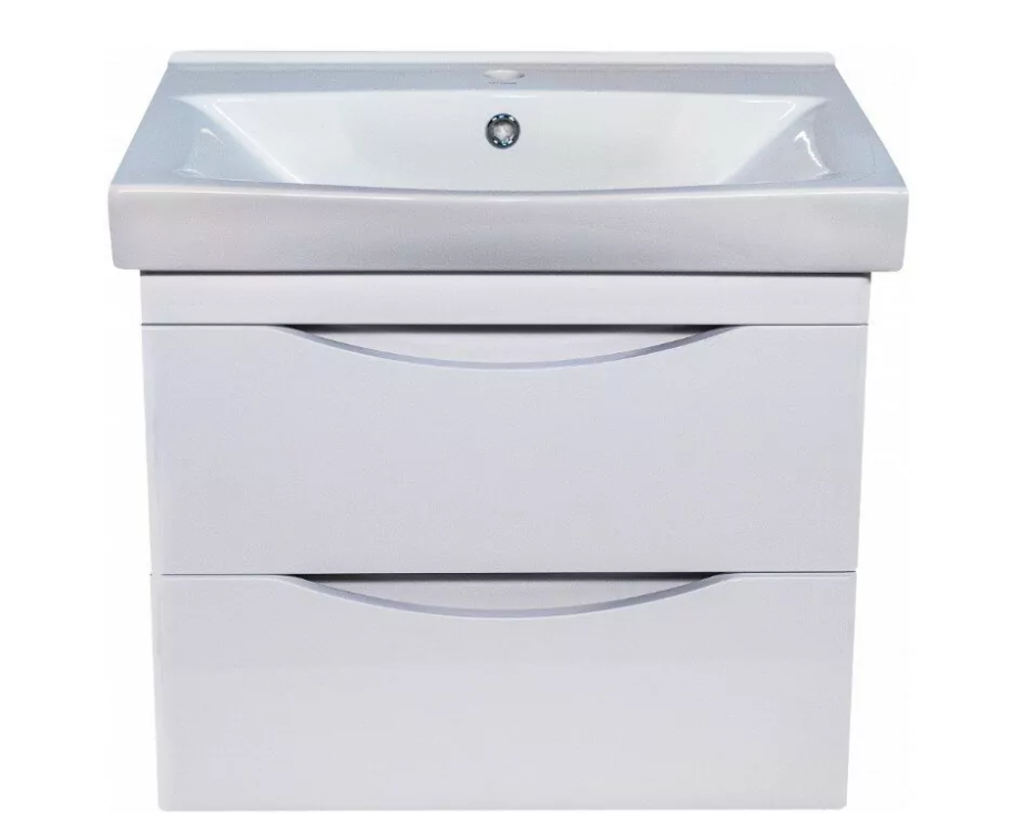 Тумба c раковиной Bellezza Санриса 60 подвесная, 2 ящика, белая