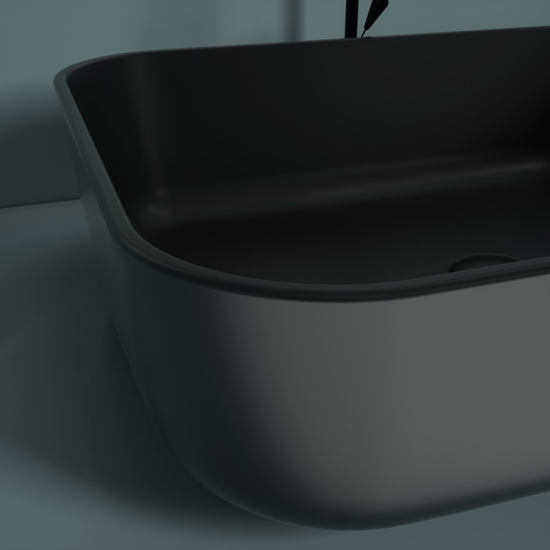 Раковина накладная Esbano ASTANES-N (matt black) 500x400x140