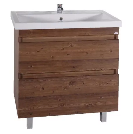 Мебель для ванной Асб-мебель Коста 80 комплект, напольный, светлый орех