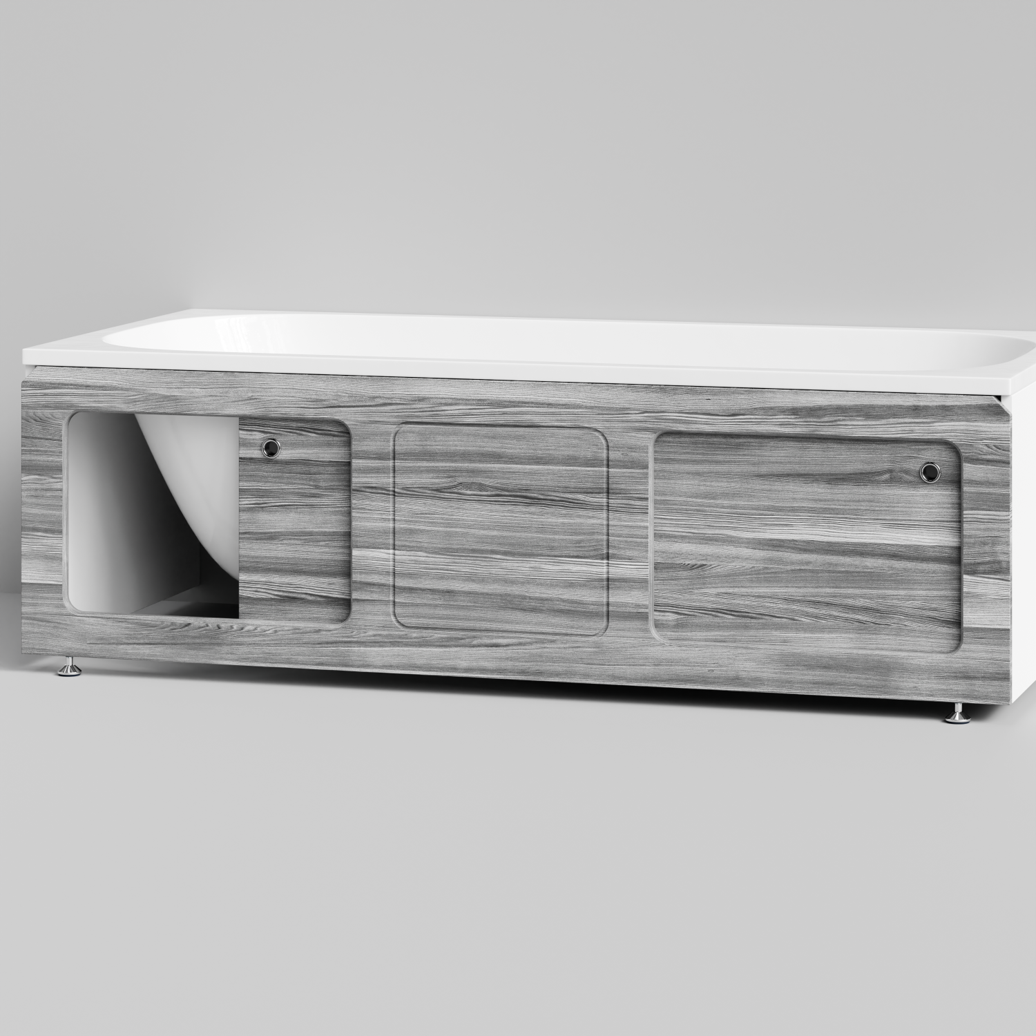 Экран под ванну Vod-ok Хит 180 раздвижной Лиственница структурная контрастно-серая