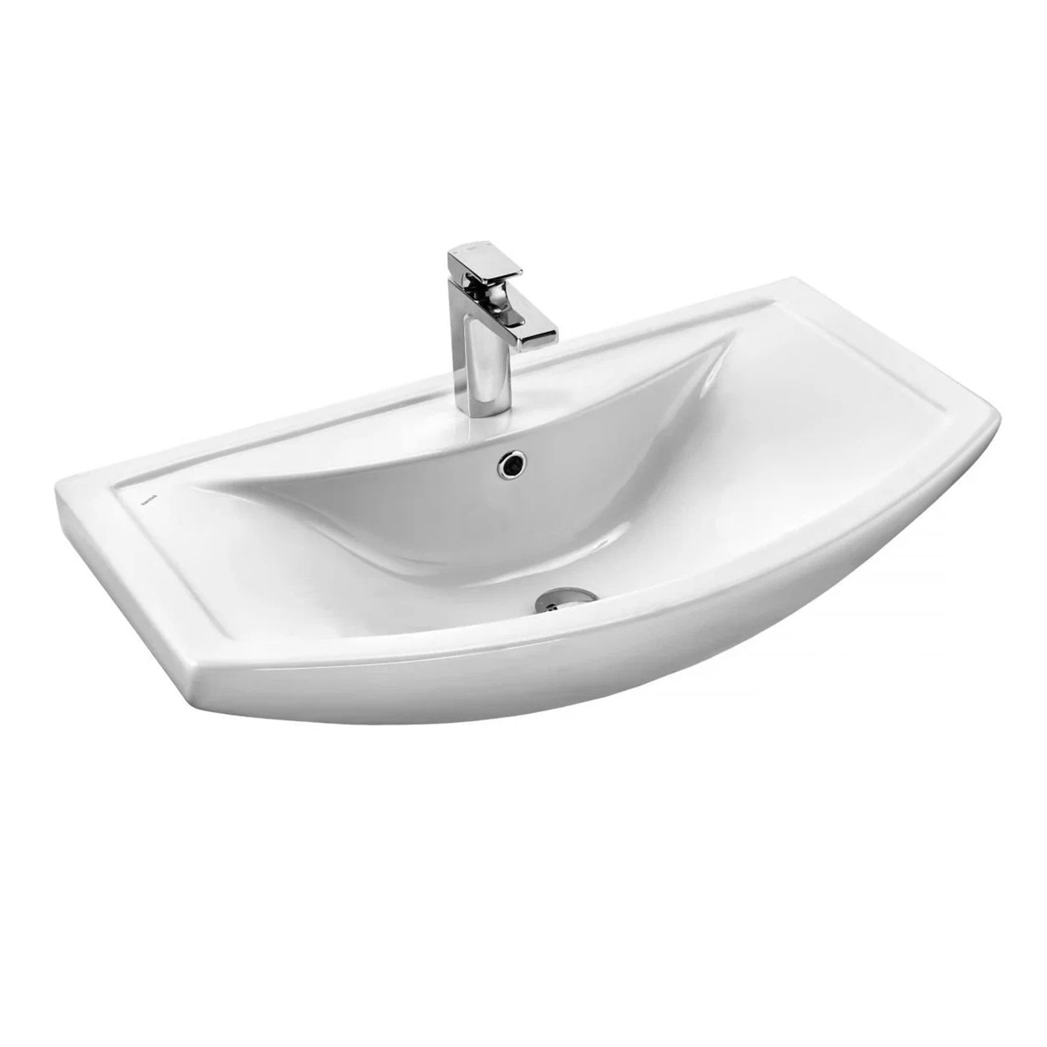 Мебель для ванной Асб-мебель Альпина 80 комплект, напольный, белый/дуб золотой