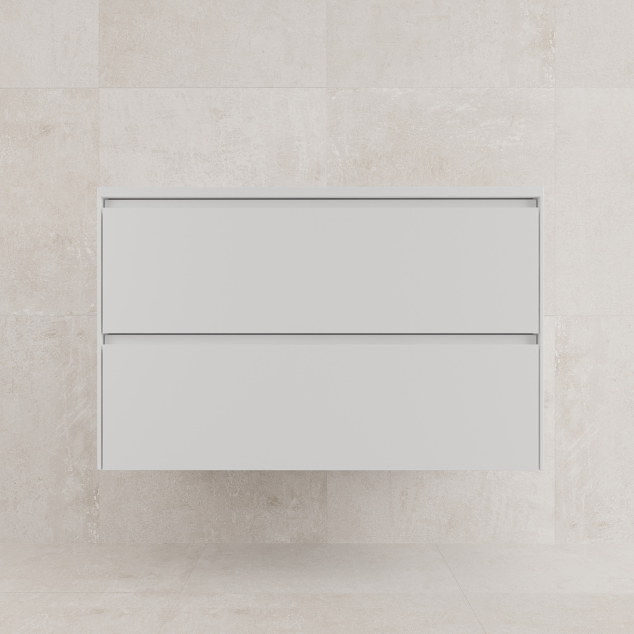 Тумба подвесная Style Line Лима 90 с раковиной Line 90, 2 ящика, белый матовый