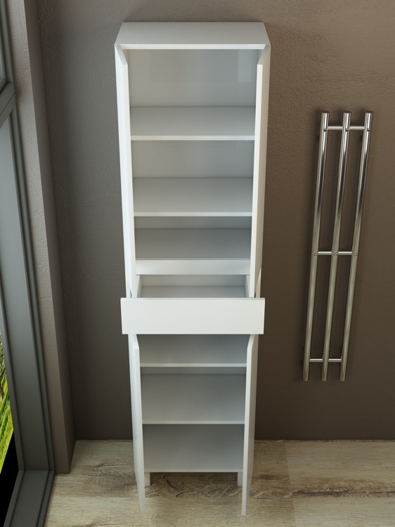 Пенал Emmy Морган 50 напольный, белый, универсальный