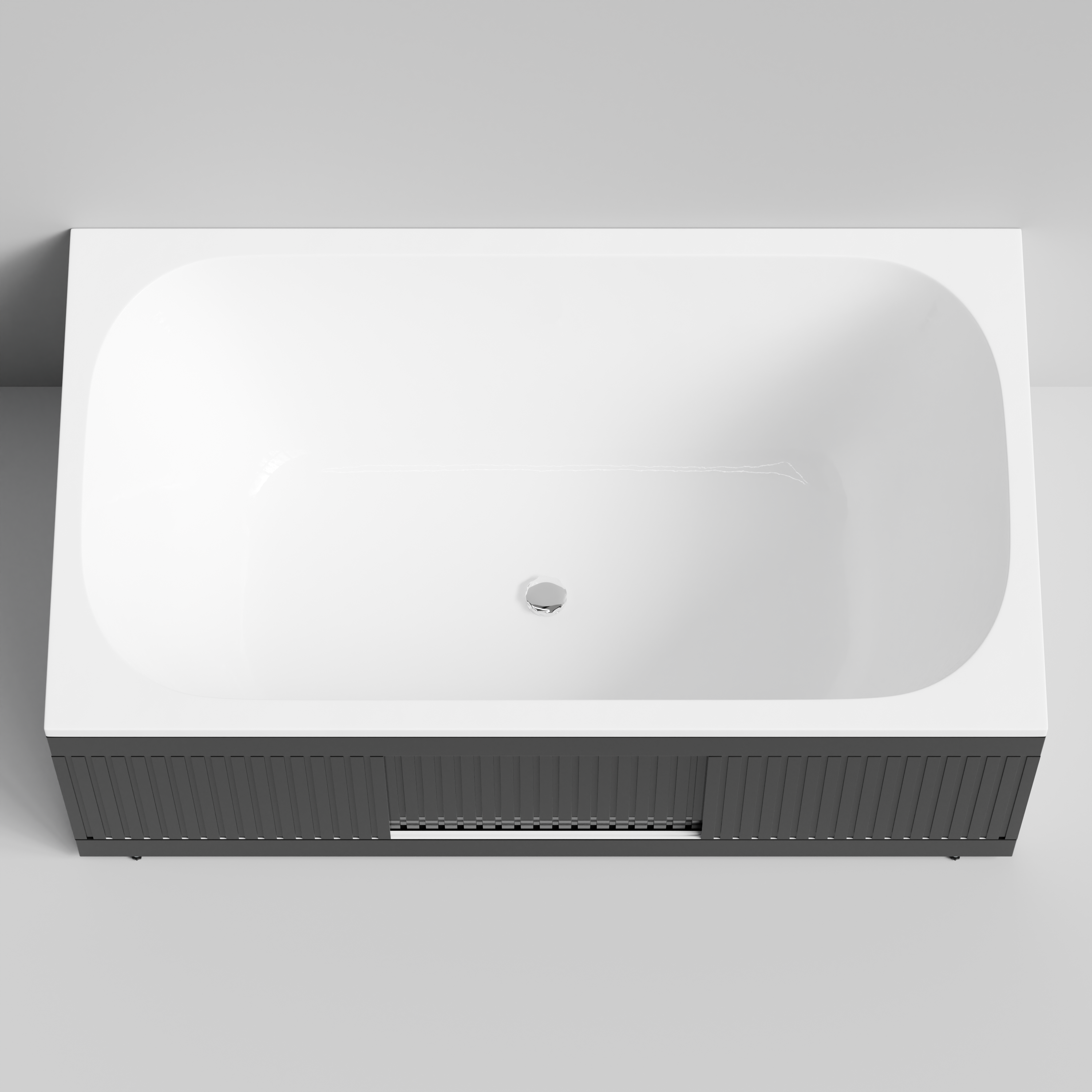 Экран под ванну Vod-ok Тач 150 раздвижной Черный глянец