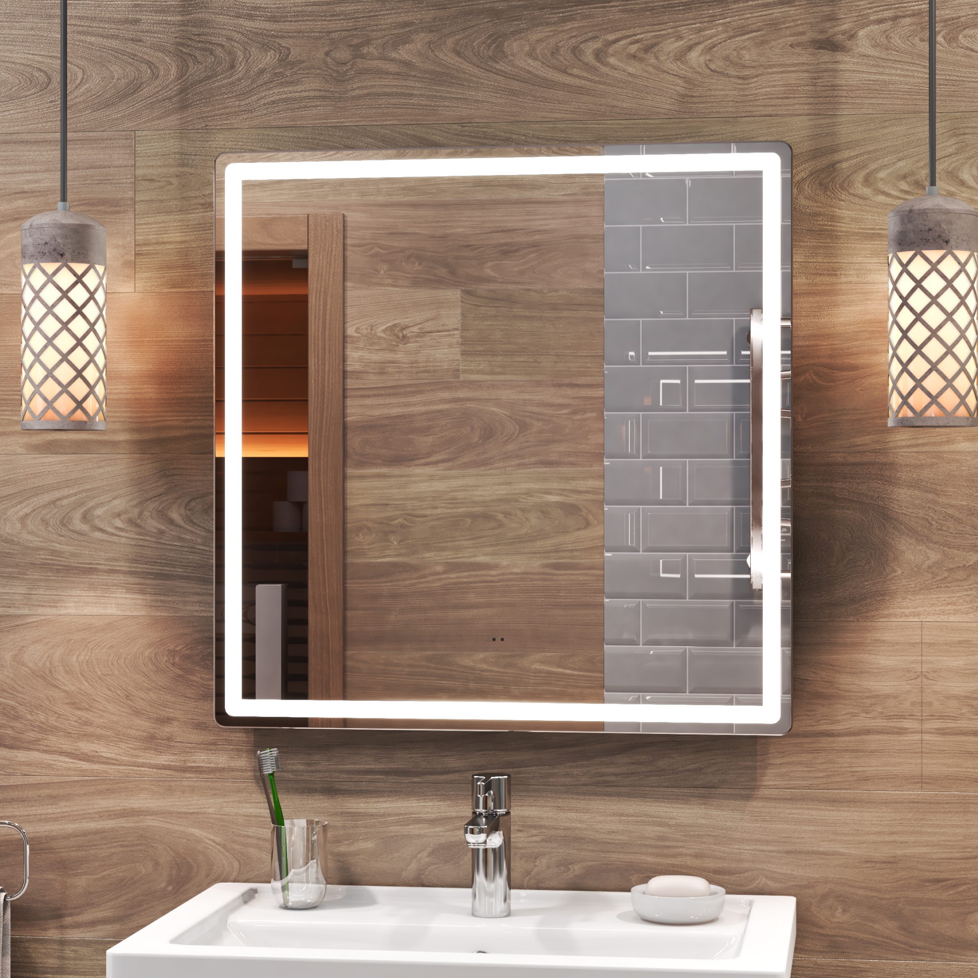 Зеркало Vigo Geometry Classic 700 свет, сенсор