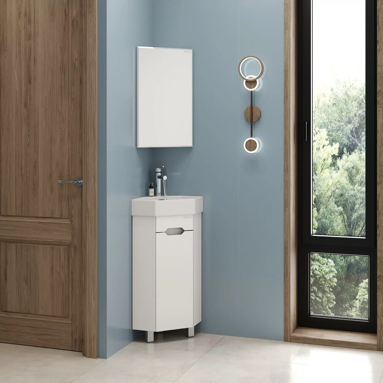 Зеркало-шкаф Onika Мини 30 угловое, белый от магазина Vanna-Vanna.ru!