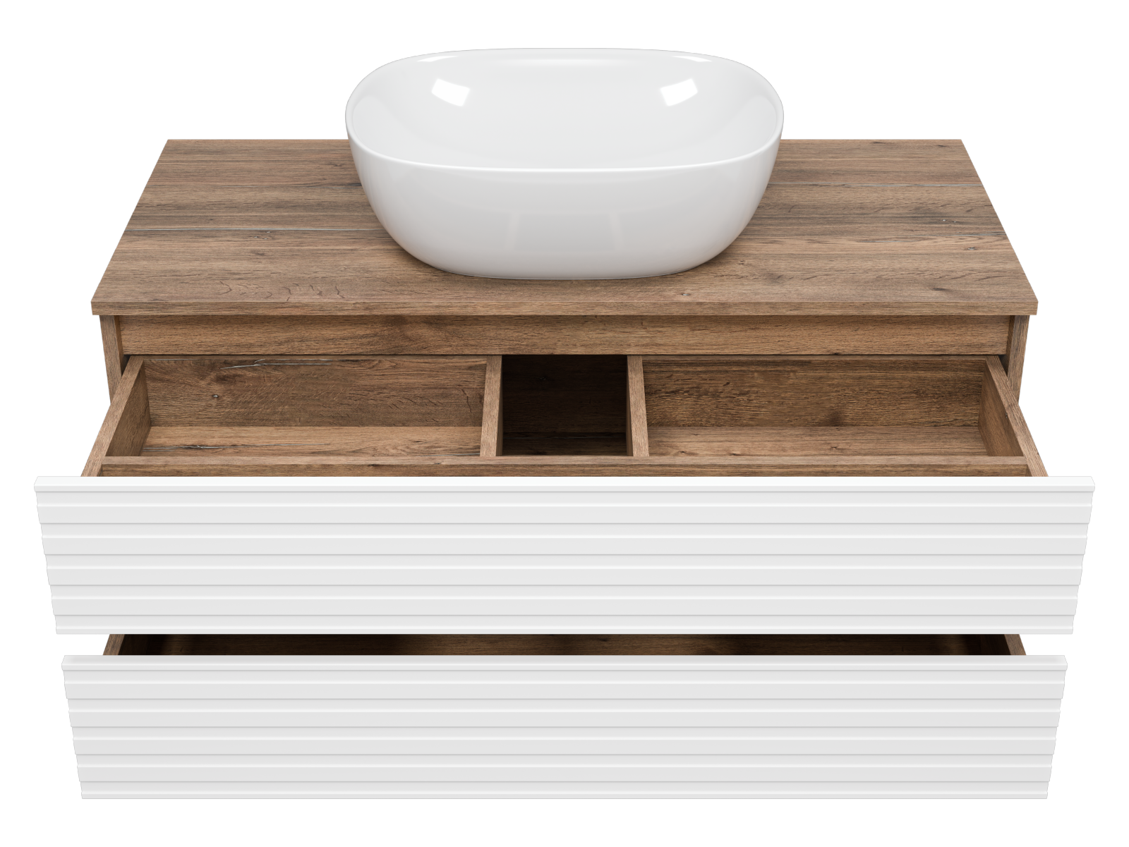 Тумба с раковиной Brevita Dakota 100 подвесная, белый