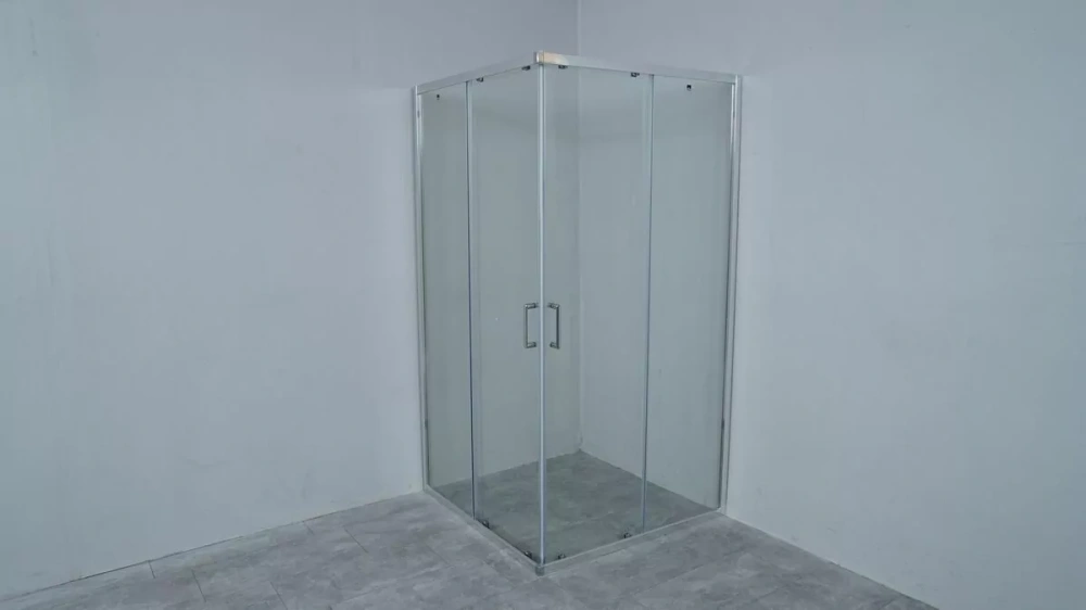 Душевой уголок Timo Altti 611 Clean Glass прозрачный 100х100 квадратный, без поддона, хром от магазина Vanna-Vanna.ru!