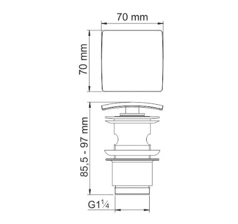 Донный клапан WasserKraft A105 хром