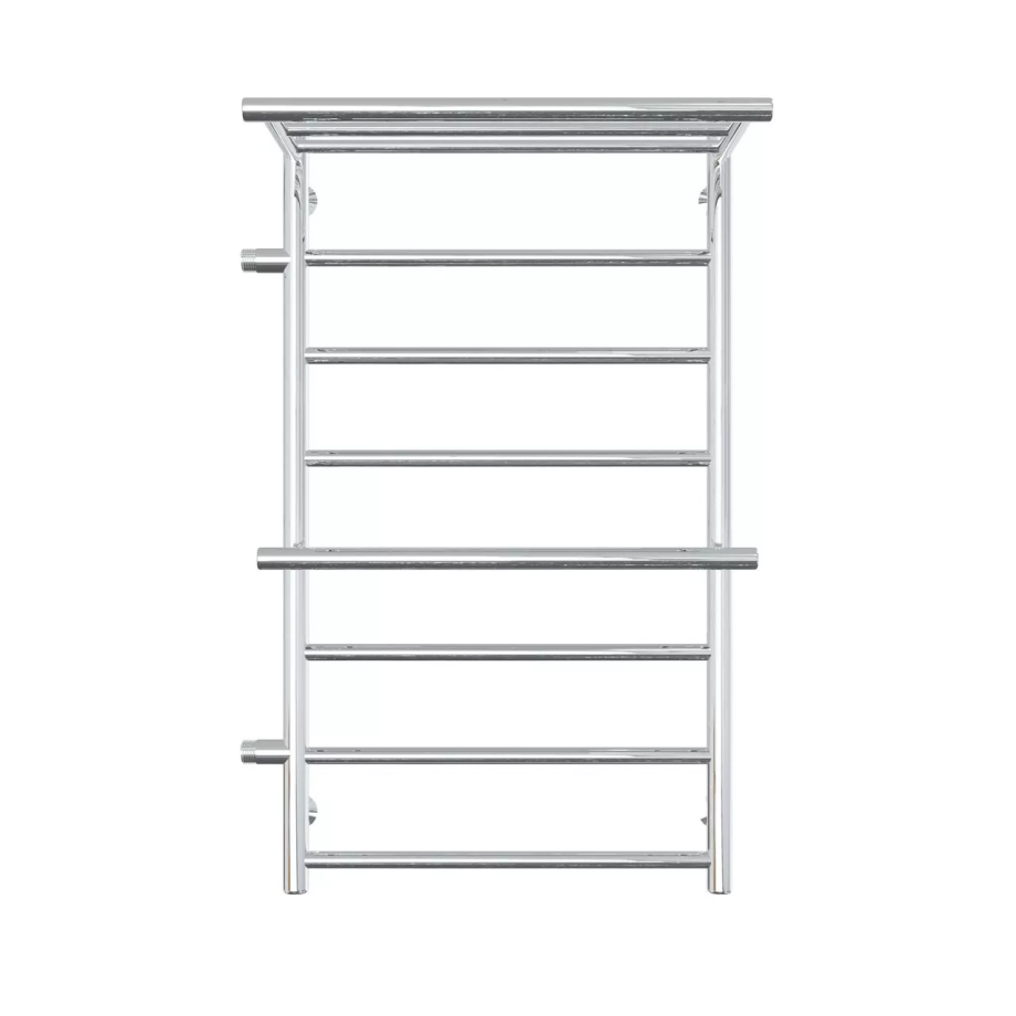 Полотенцесушитель водяной Laris Лавина П9 500х800 L МЦ 500-1, боковой, с полкой, хром