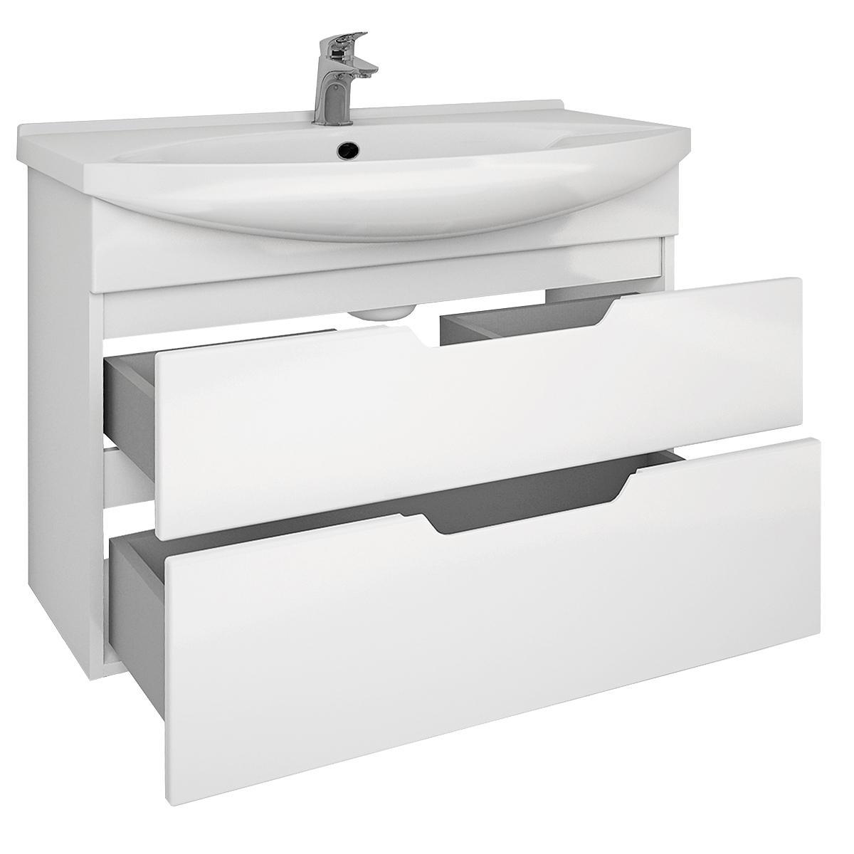 Тумба с раковиной напольная Dreja Laguna Plus 105 см, белый