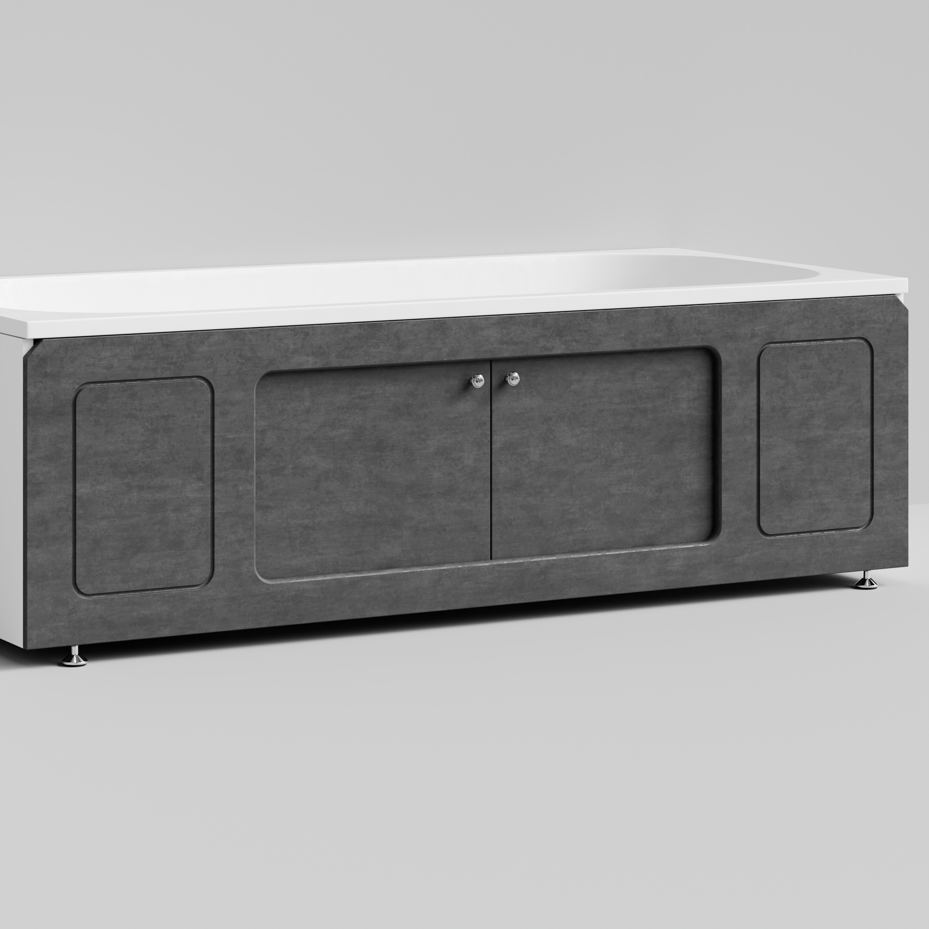 Экран под ванну Vod-ok Лидер 180 раздвижной Серый камень