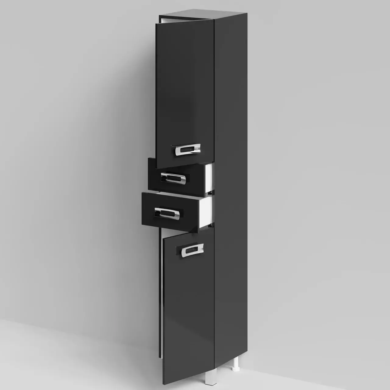 Пенал Vod-ok Орландо 35 L/R напольный, черный