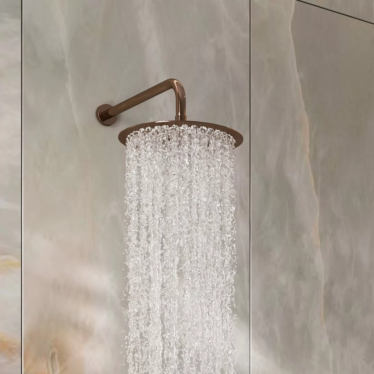 Верхний душ WasserKraft Asphe A331розовое золото