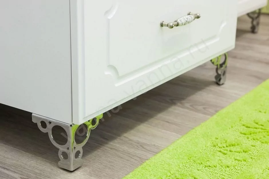 Тумба с раковиной Sanflor Ксения 80 3 ящика, напольная, белая