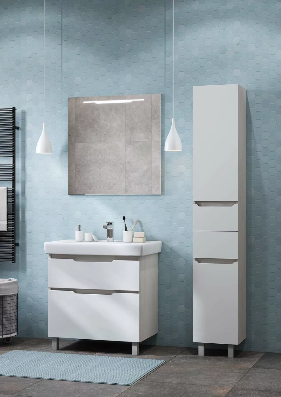 Зеркало Aquaton Дакота 80 свет, белый