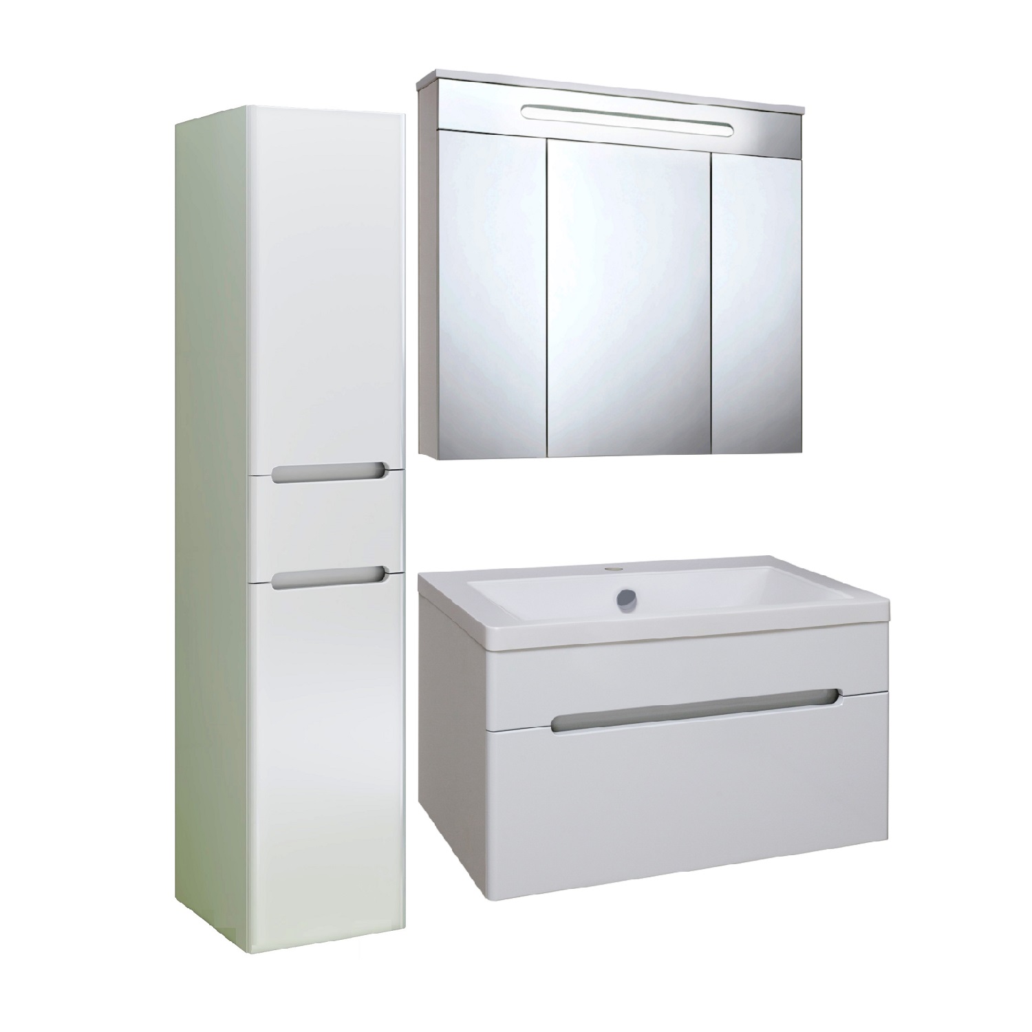 Зеркало-шкаф Runo Парма 75 белый