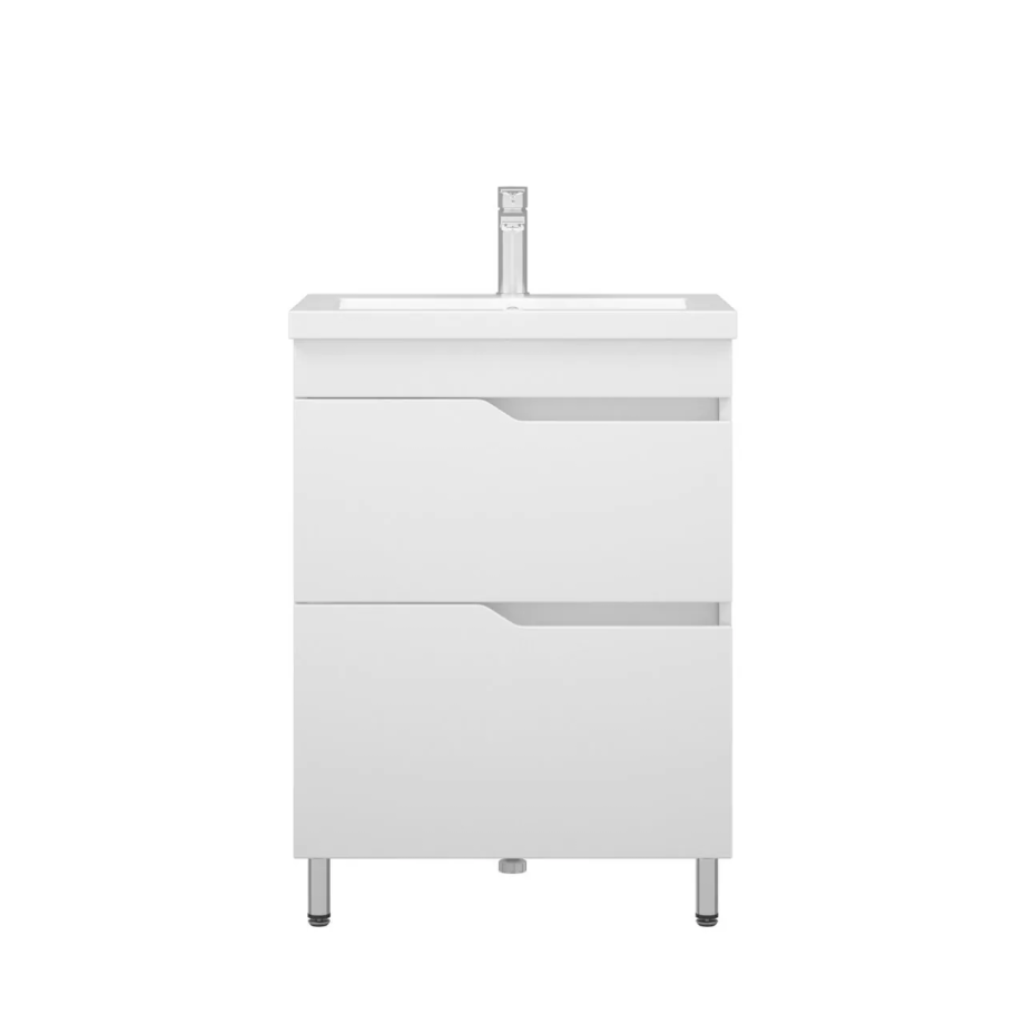 Тумба напольная Corozo Теона 60 Z2 с раковиной Сомо 60, белый