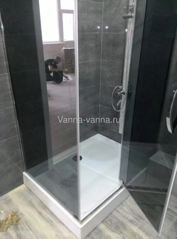 Душевой уголок Alex Baitler AB244-120 120х90 прямоугольный, без поддона, тонированное стекло, хром