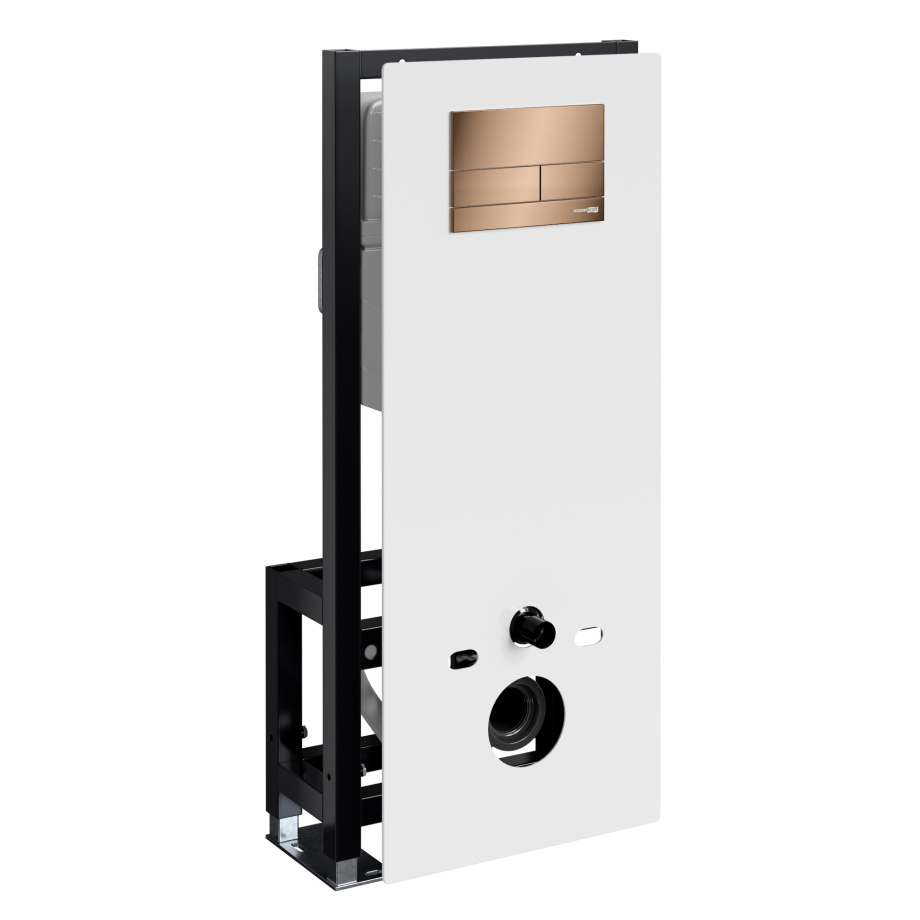 Инсталляция WasserKraft Glan 66TLT.010.ME.WH.RG04 для подвесного унитаза, с кнопкой