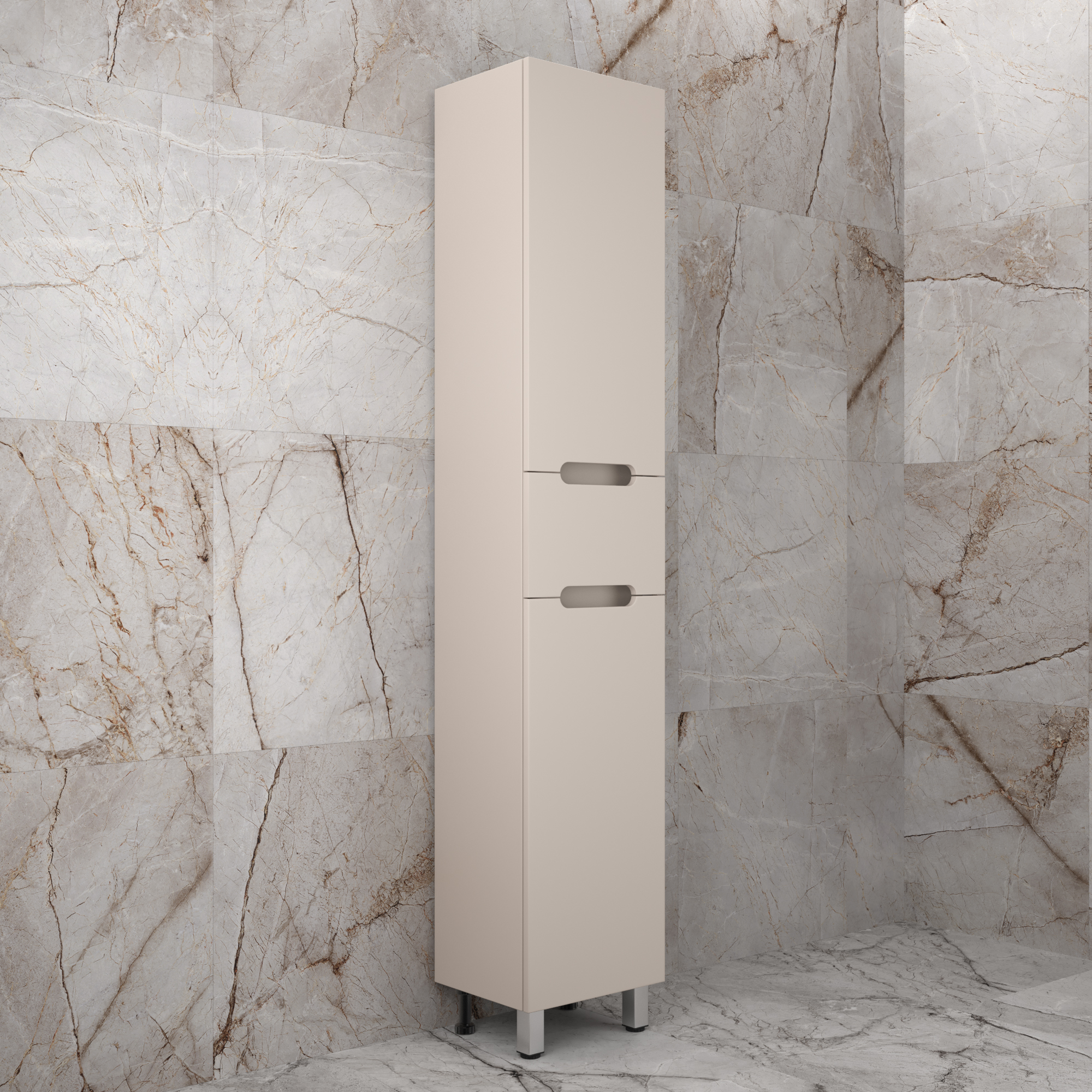 Пенал напольный Style Line Матис 36 см 1 ящик, Крем, PLUS