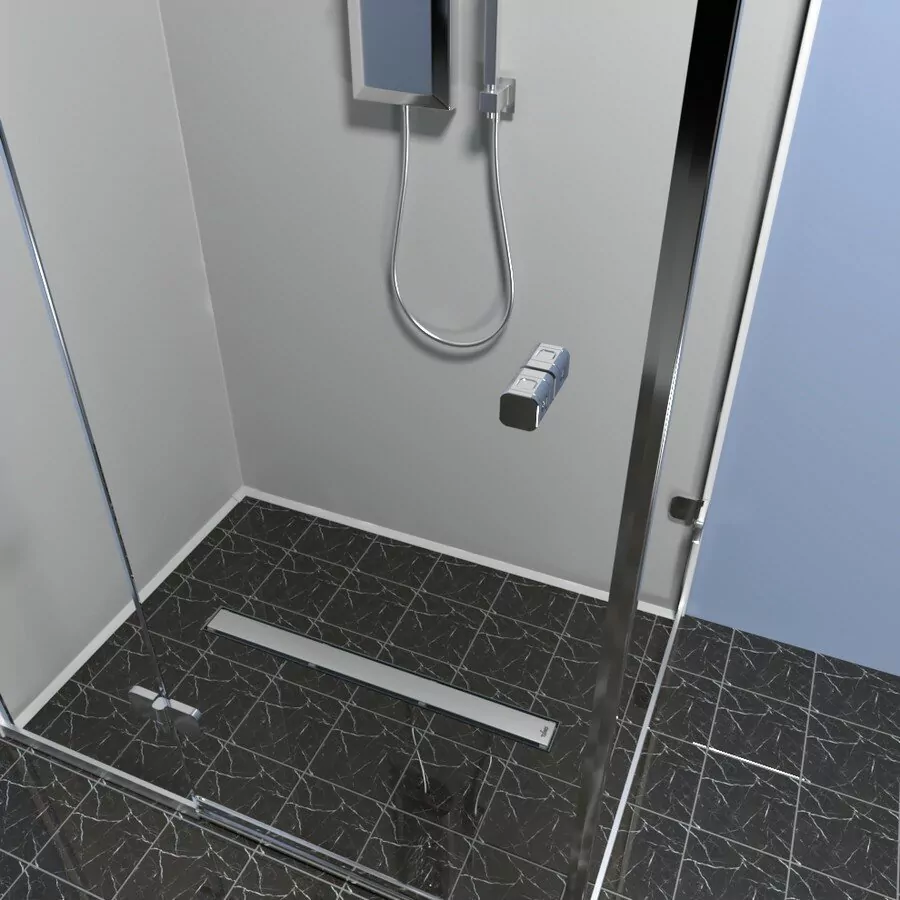 Душевой лоток Timo SP10 60 с решеткой PG10 60 хром матовый