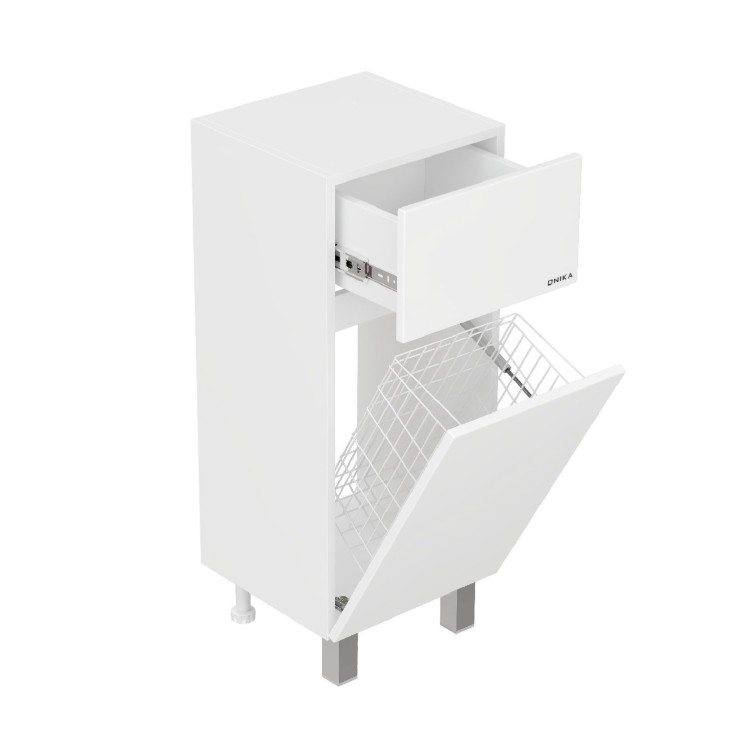 Тумба-комод Onika Милтон 40 напольный, белый, с бельевой корзиной