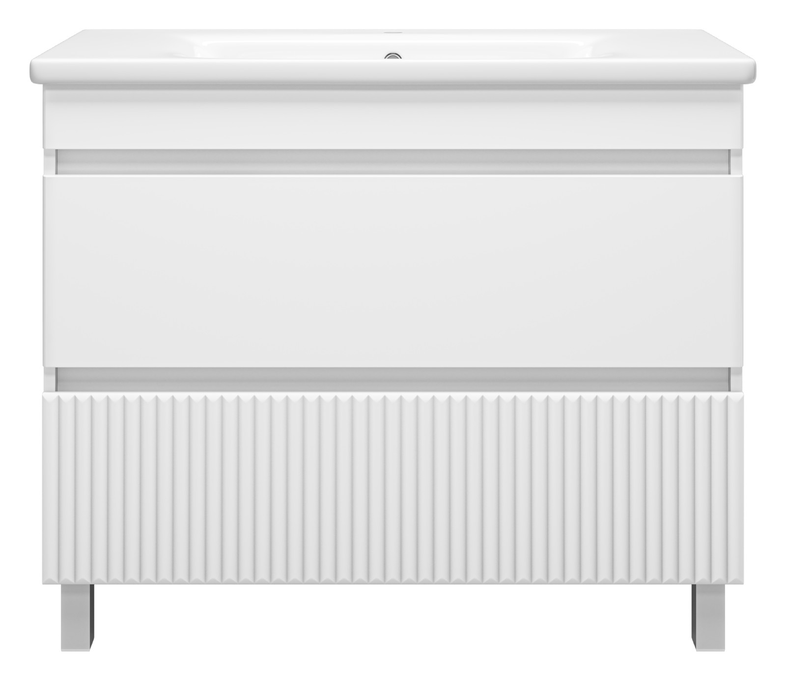 Тумба с раковиной Misty Мира 100 белый