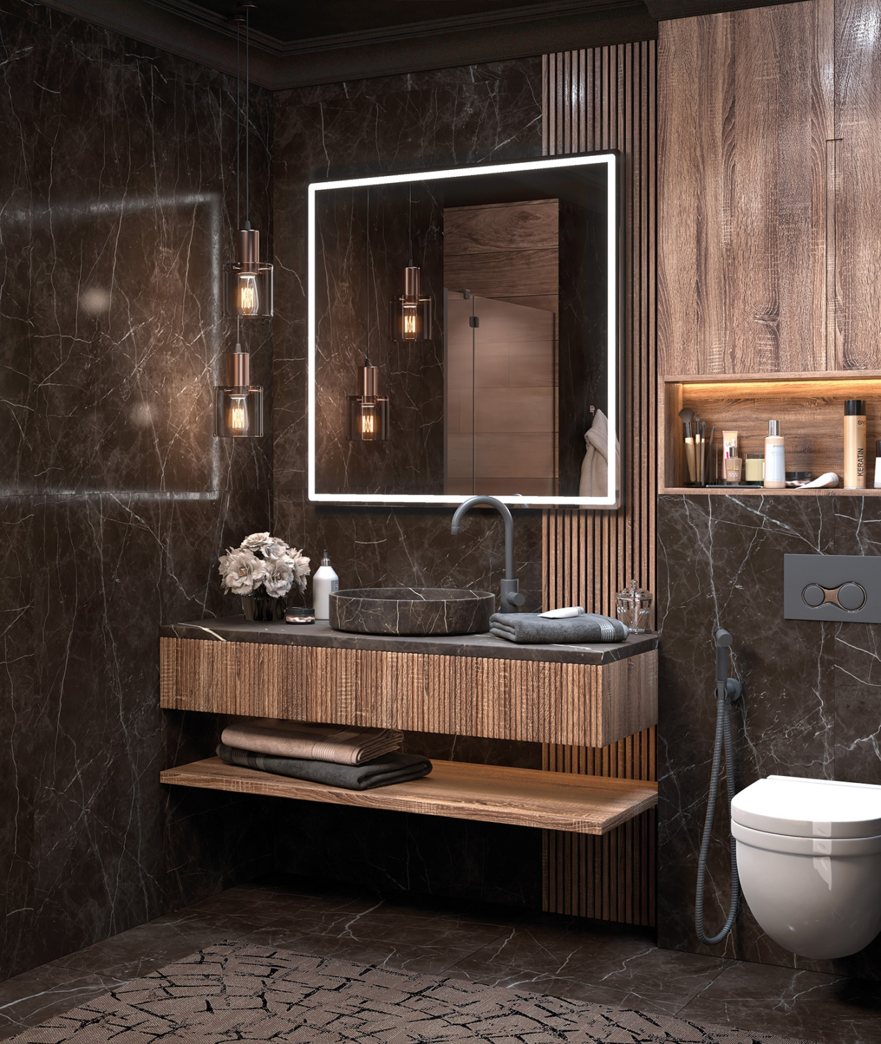 Зеркало Vigo Roberta Comfort 100 свет, сенсор, антизапотевание