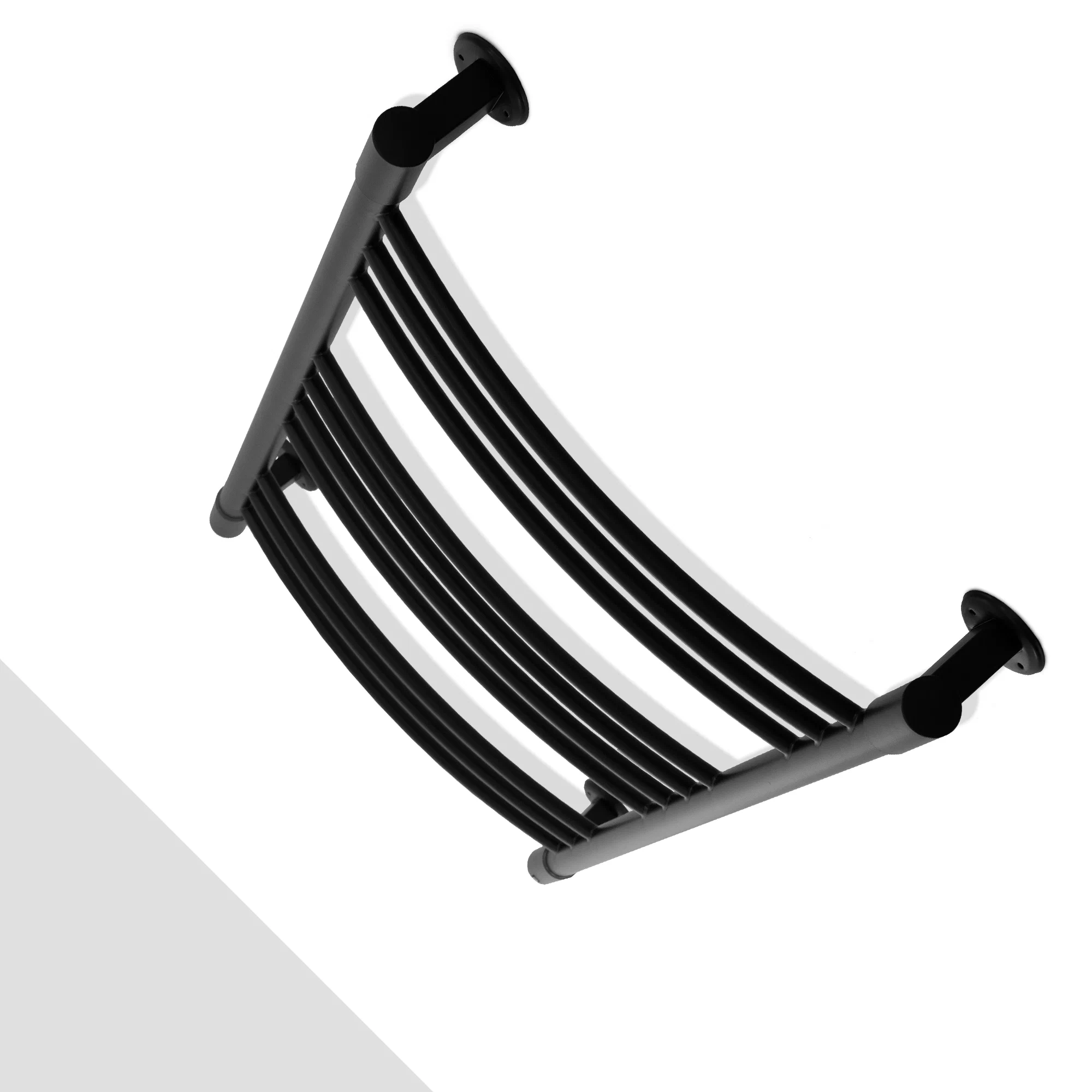 Полотенцесушитель электрический Energy Ergo2 1050x500 черный матовый, тип "лесенка", скрытое/наружное подключение