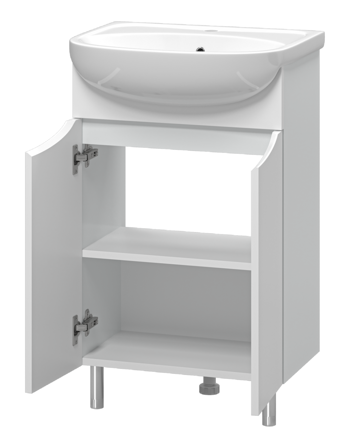 Тумба с раковиной Misty Смайл 50 белый