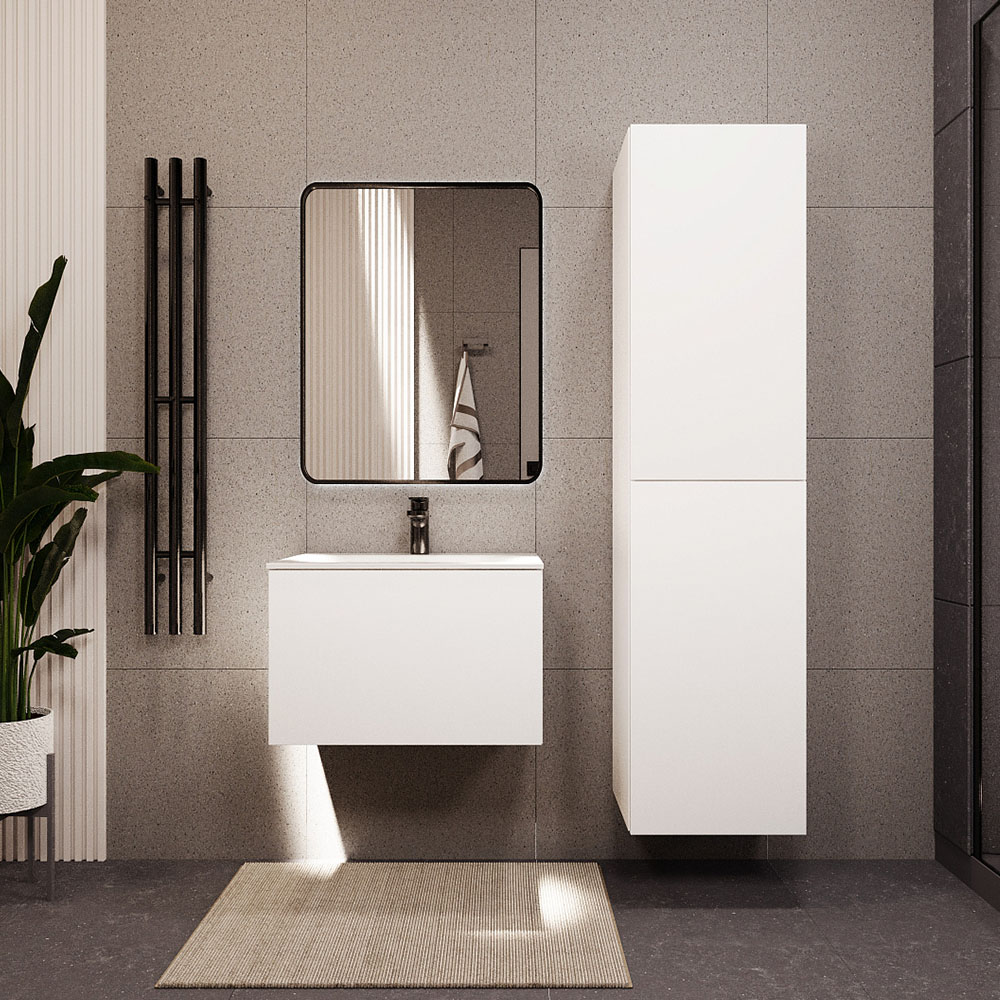 Тумба с раковиной подвесная (60 см) Terminus Aurora AUR10601900301O, белый