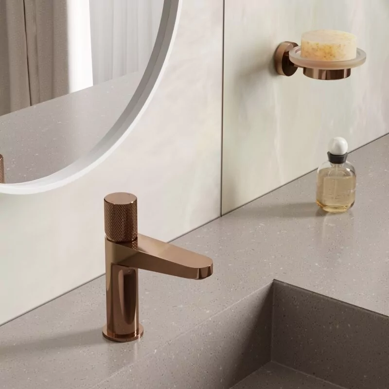 Смеситель для раковины WasserKraft Paar 8803 розовое золото