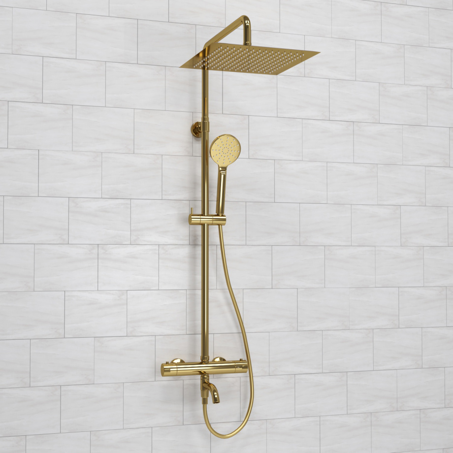 Душевая стойка WasserKraft A188.261.207.PG Thermo глянцевое золото